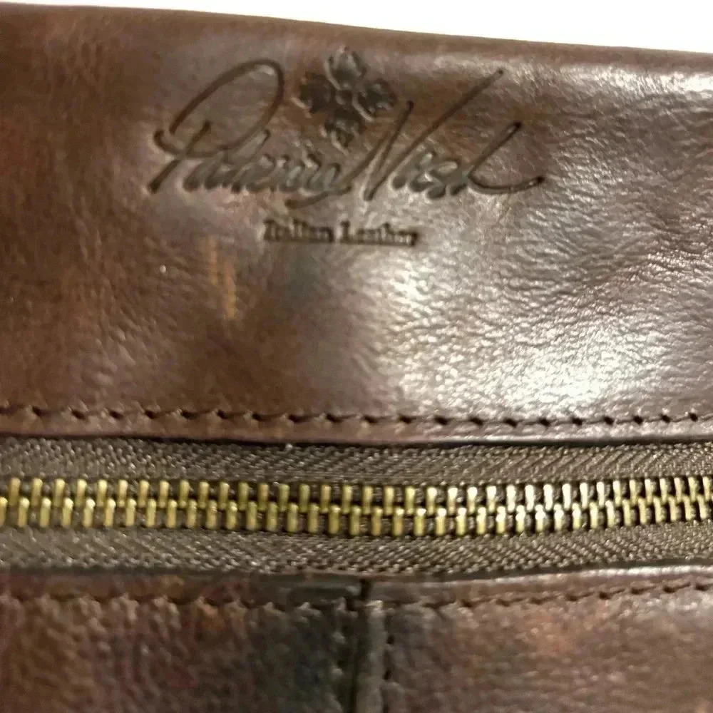Patricia Nash brown distressed Leater crossbody handbag - Picture 4 of 11